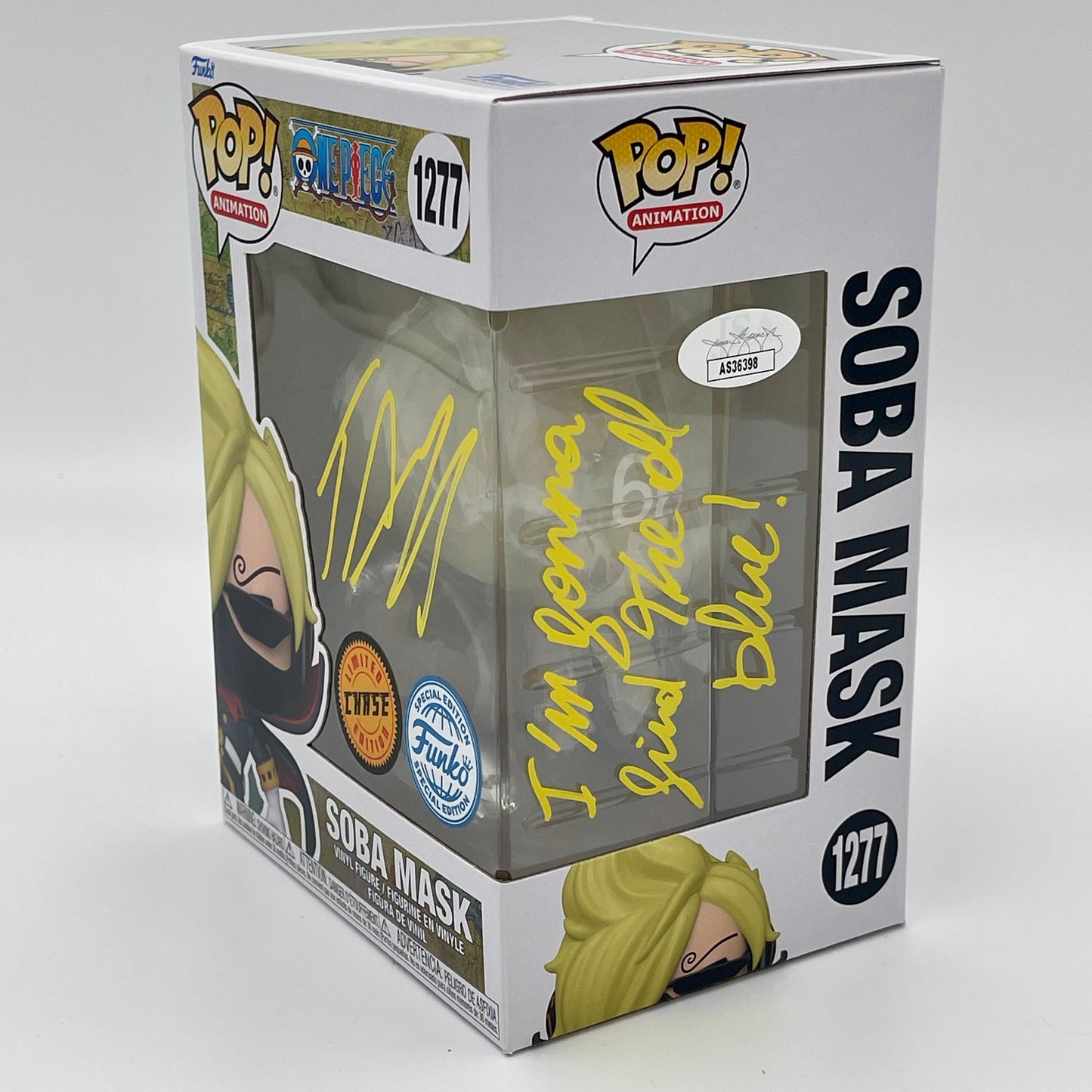 Funko Pop Soba Mask #1277 Signed by Taz Skylar JSA One Piece Chase