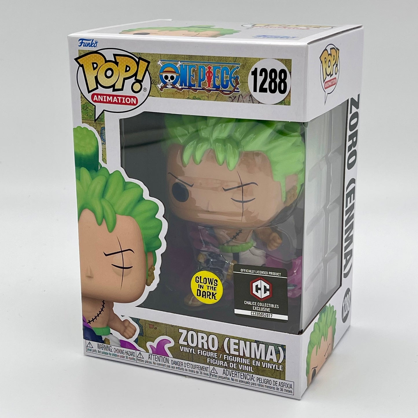 Funko Pop Zoro (Enma) #1288 One Piece Glow in the Dark Chalice Collectibles Exclusive