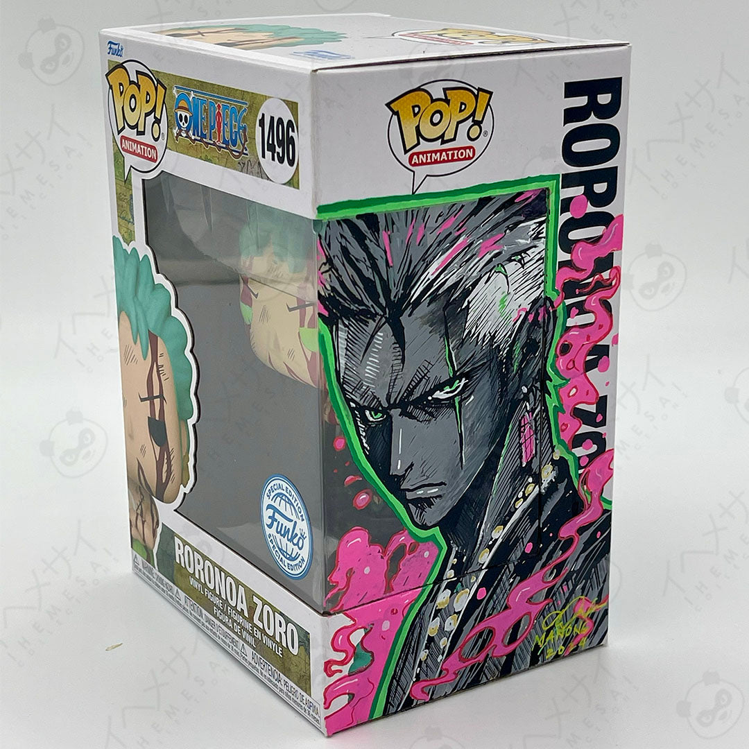 Funko Pop Roronoa Zoro #1496 One Piece Special Edition Custom Artwork Box