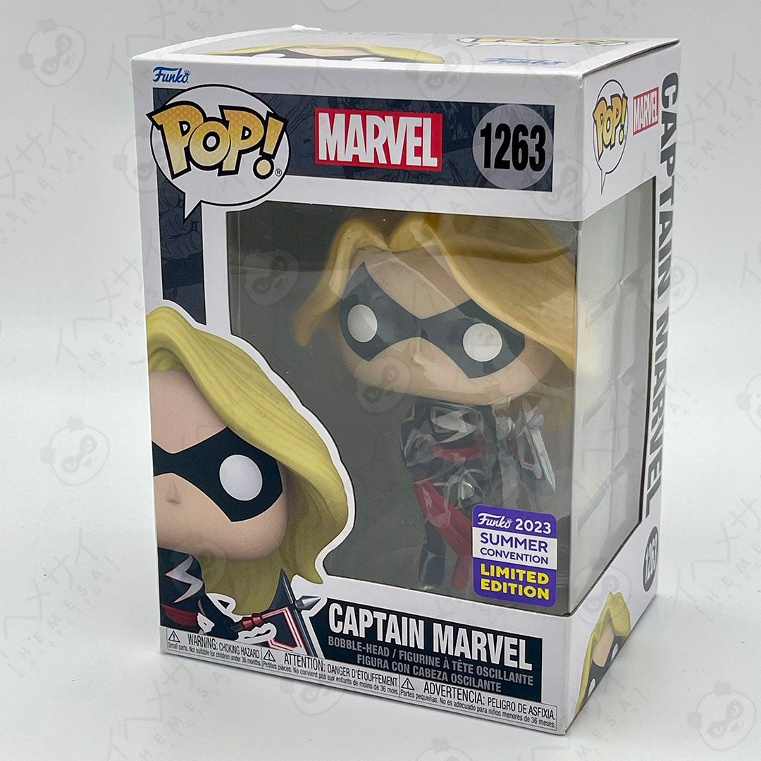Funko Pop Captain Marvel #1263 Marvel 2023 Summer Convention Limited Edition Bobble-Head Figure