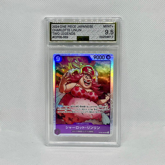 One Piece Card Game Charlotte Linlin OP08-069 AGS Mint+ 9.5