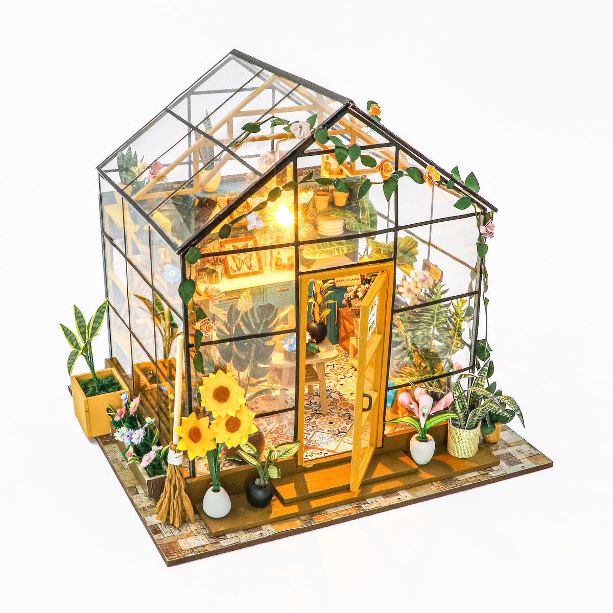 Sunshine Flower House PC2306 DIY Miniature Greenhouse Kit