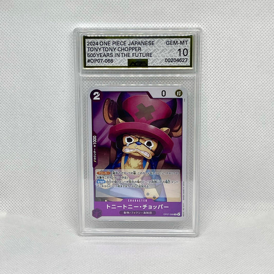 One Piece Card Game Tony Tony Chopper OP07-066 AGS GEM-MT 10
