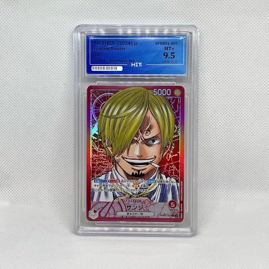 One Piece Card Game Sanji Leader Alternate Art PRB01-001 HIT MT+ 9.5 Japanese Graded