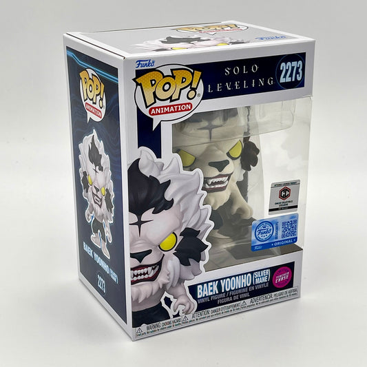 Funko Pop! Baek Yoonho (Silver Mane) Flocked Chase #2273 Solo Leveling Chalice Collectibles Pre-Release Exclusive