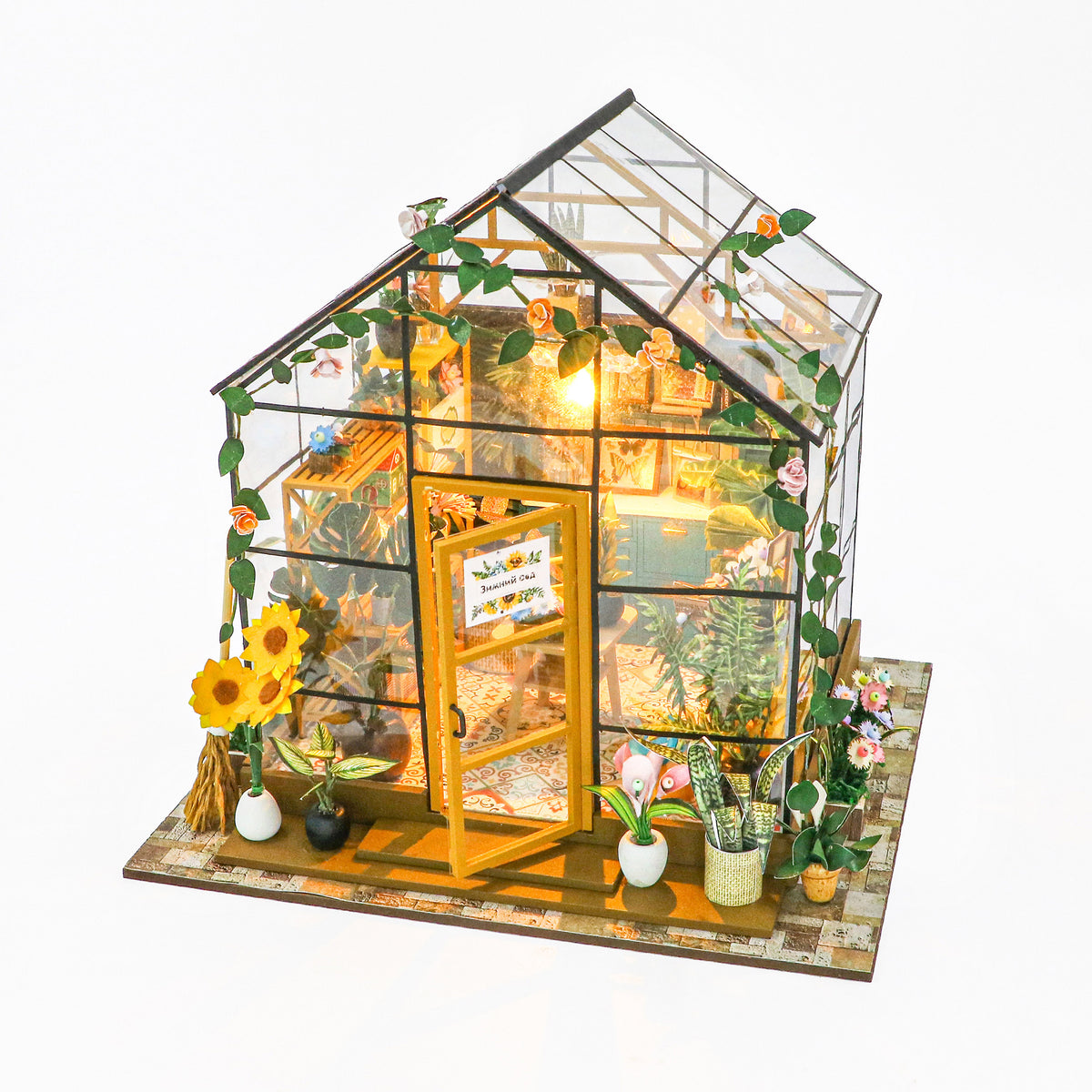 Sunshine Flower House PC2306 DIY Miniature Greenhouse Kit