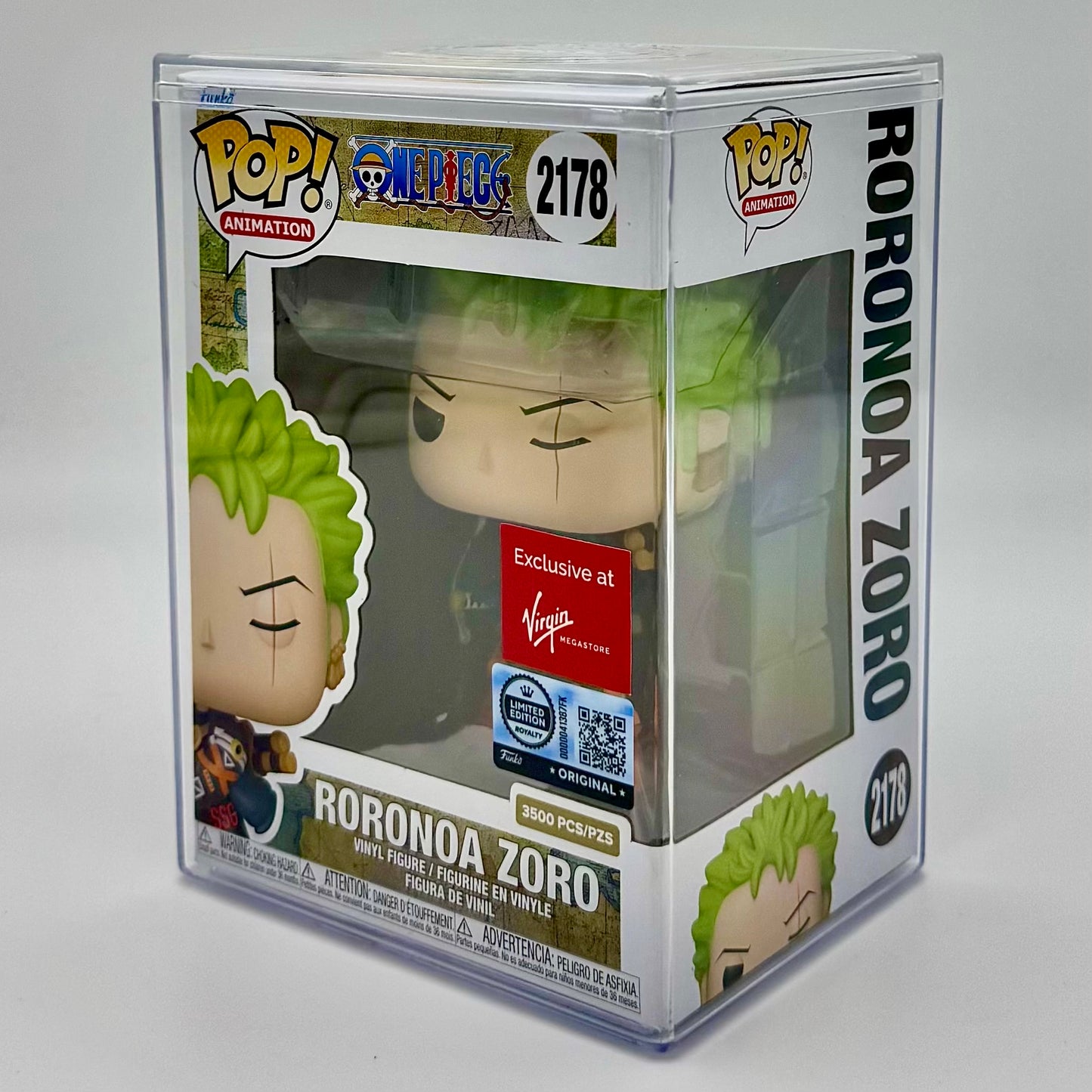 Funko Pop Roronoa Zoro #2178 One Piece Virgin Megastore Exclusive LE3500