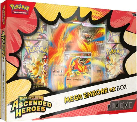 Pokémon TCG Mega Emboar ex Box (Ascended Heroes)