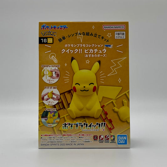 Bandai Pokémon Pikachu No.16 Sitting Pose Quick!! Model Kit