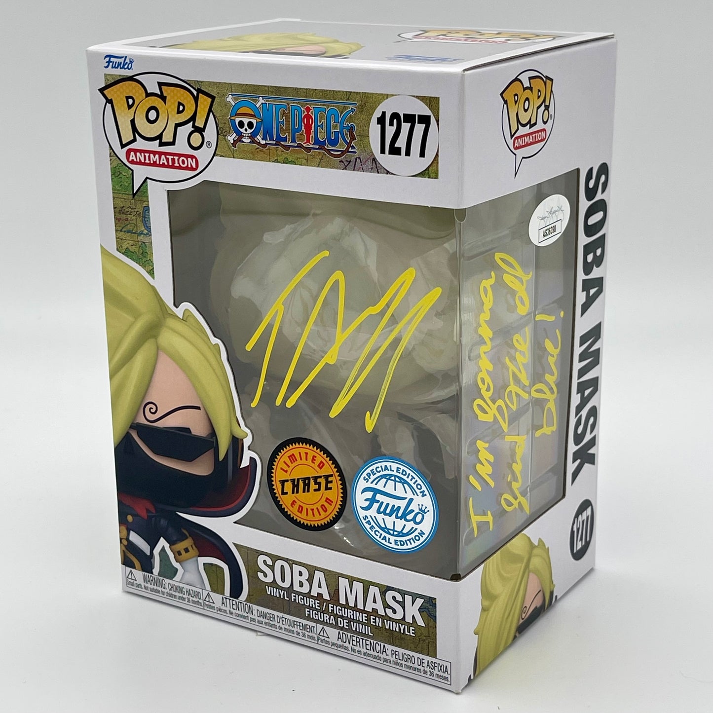 Funko Pop Soba Mask #1277 Signed by Taz Skylar JSA One Piece Chase