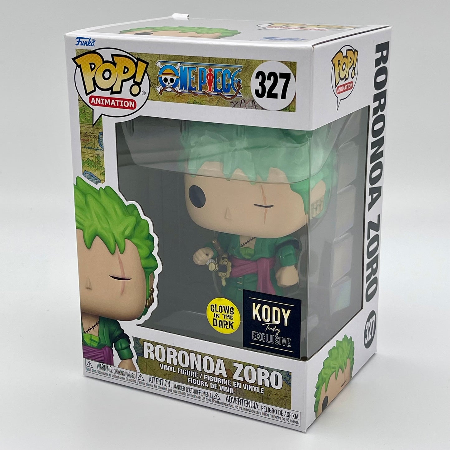 Funko Pop Roronoa Zoro #327 One Piece Glow in the Dark Kody Exclusive