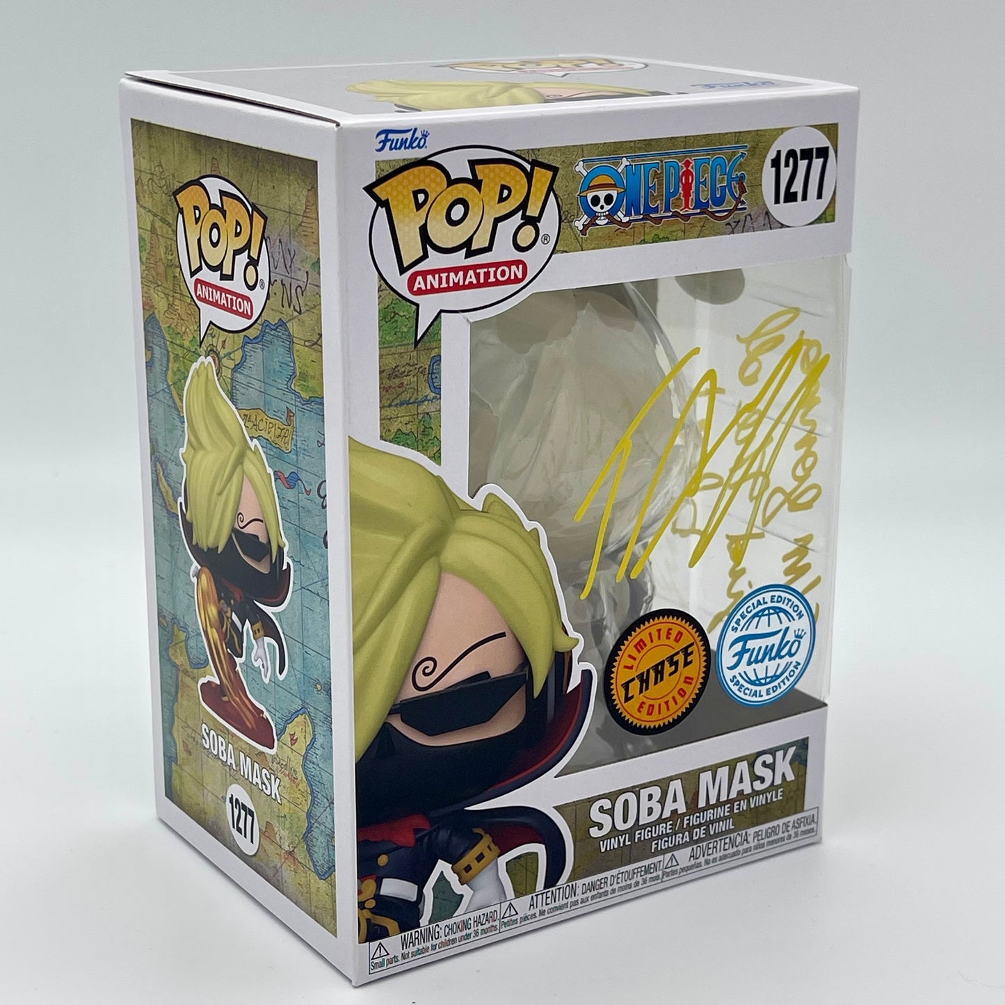 Funko Pop Soba Mask #1277 Signed by Taz Skylar JSA One Piece Chase