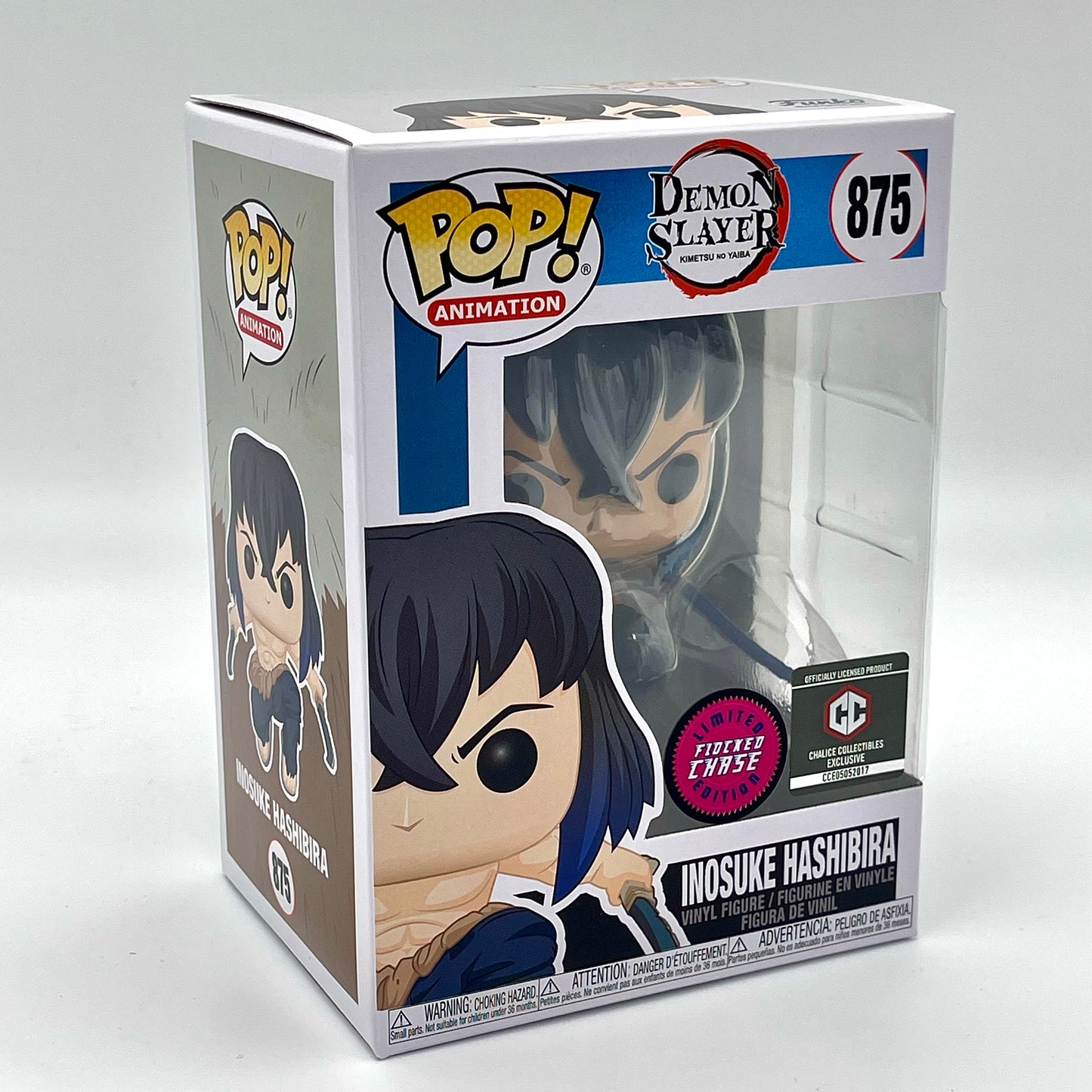 Funko Pop Inosuke Hashibira #875 Flocked Chase Chalice Collectibles Exclusive