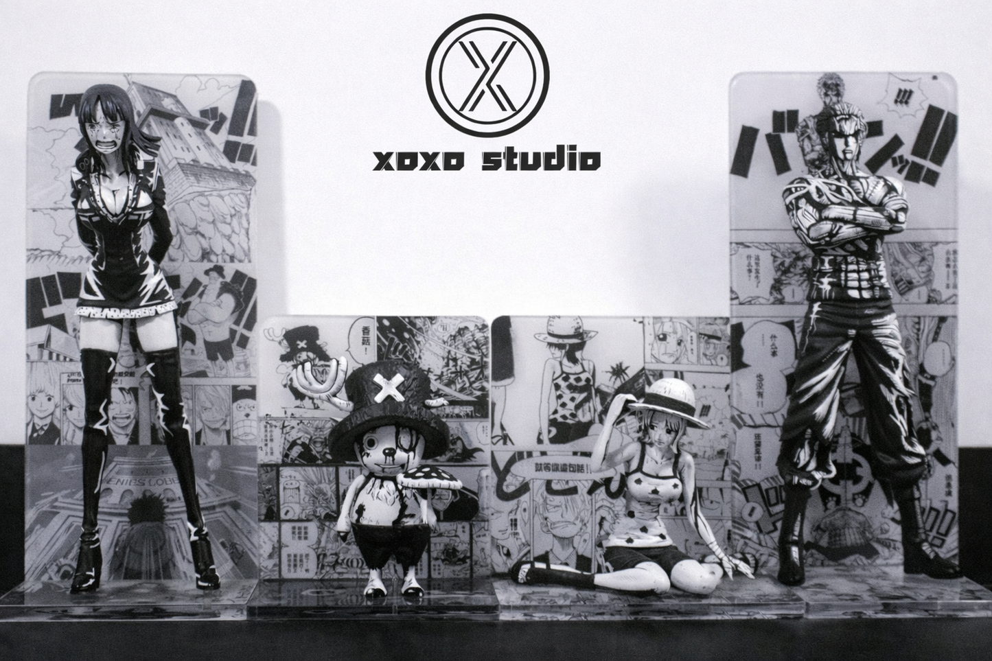 XOXO Studio Tony Tony Chopper Black & White Comic Poisonous Mushroom Resin Figure