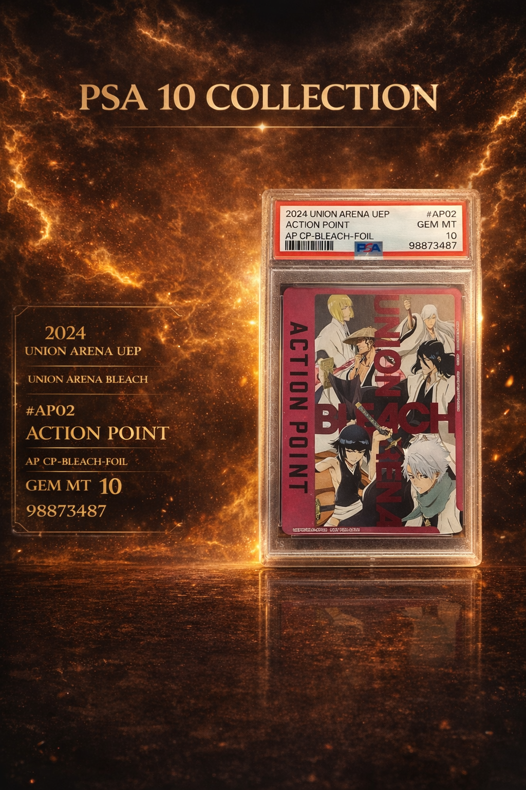 Union Arena PSA 10 GEM MT Slabs Collection (Bleach / Jujutsu Kaisen / Code Geass)