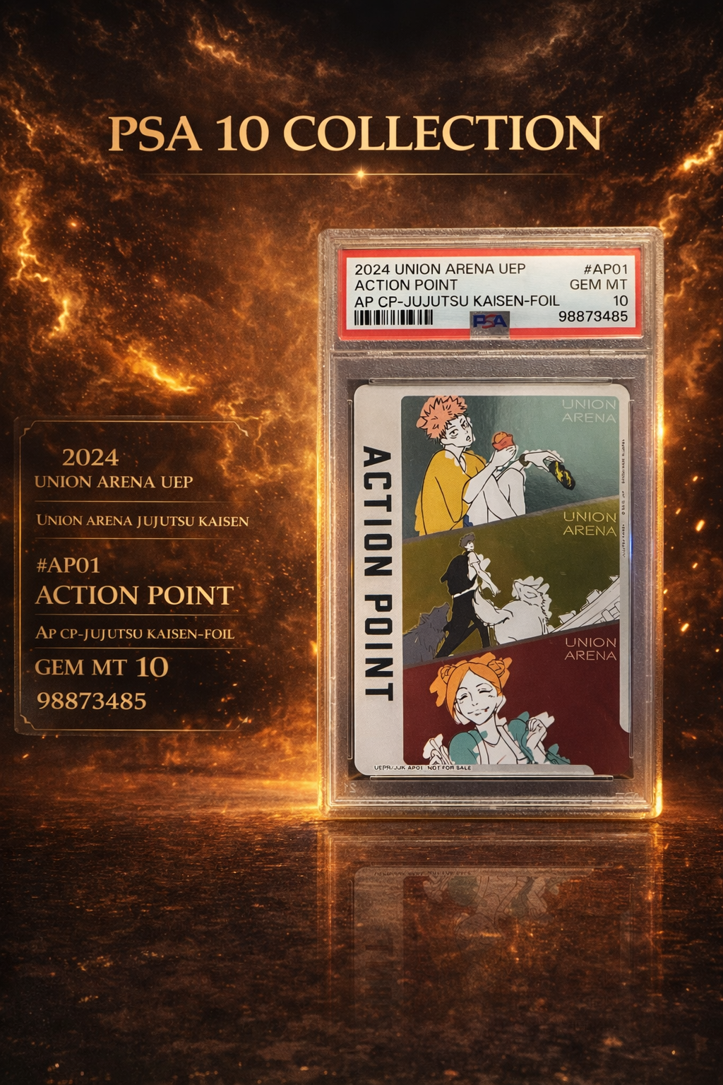Union Arena PSA 10 GEM MT Slabs Collection (Bleach / Jujutsu Kaisen / Code Geass)