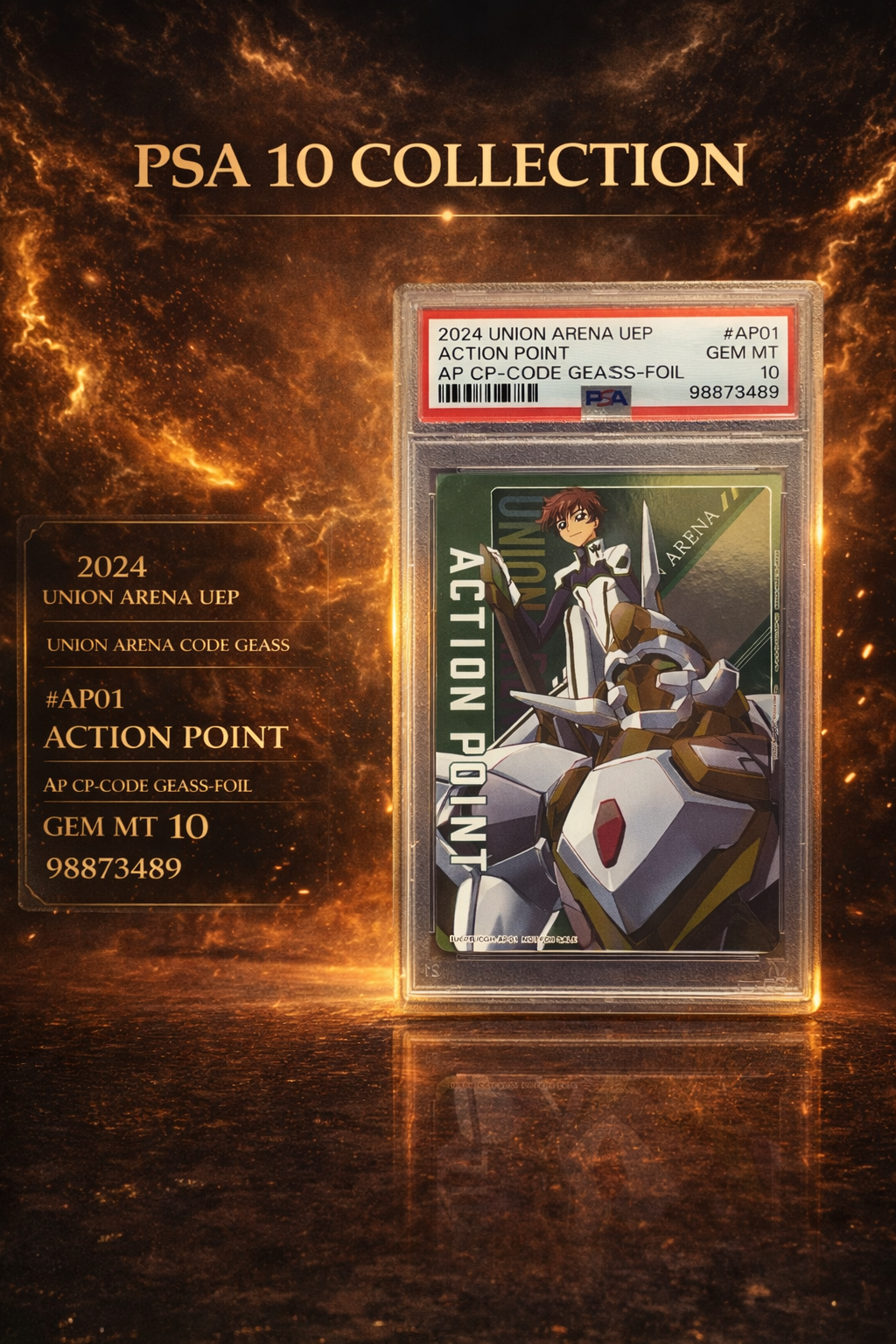Union Arena PSA 10 GEM MT Slabs Collection (Bleach / Jujutsu Kaisen / Code Geass)