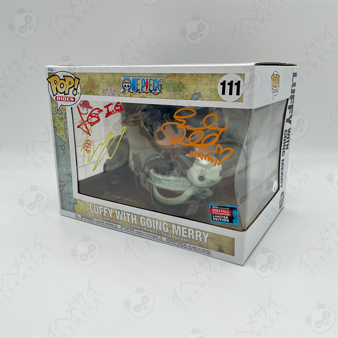 Funko Pop Luffy with Going Merry #111 One Piece Pop Rides Signed JSA Certified