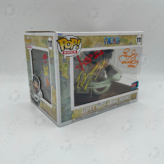 Funko Pop Luffy with Going Merry #111 One Piece Pop Rides Signed JSA Certified
