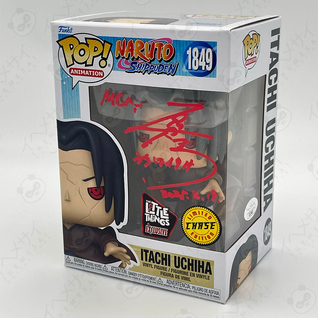 Funko Pop Itachi Uchiha #1849 Naruto Shippuden Chase The Little Things Exclusive Signed by Hideo Ishikawa JSA Authenticated Vinyl Figure