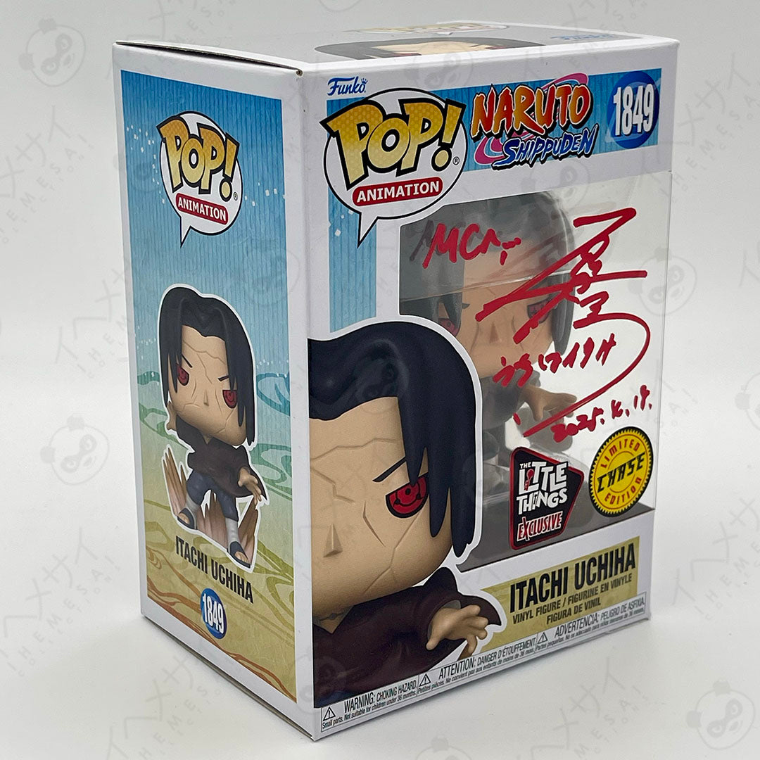 Funko Pop Itachi Uchiha #1849 Naruto Shippuden Chase The Little Things Exclusive Signed by Hideo Ishikawa JSA Authenticated Vinyl Figure