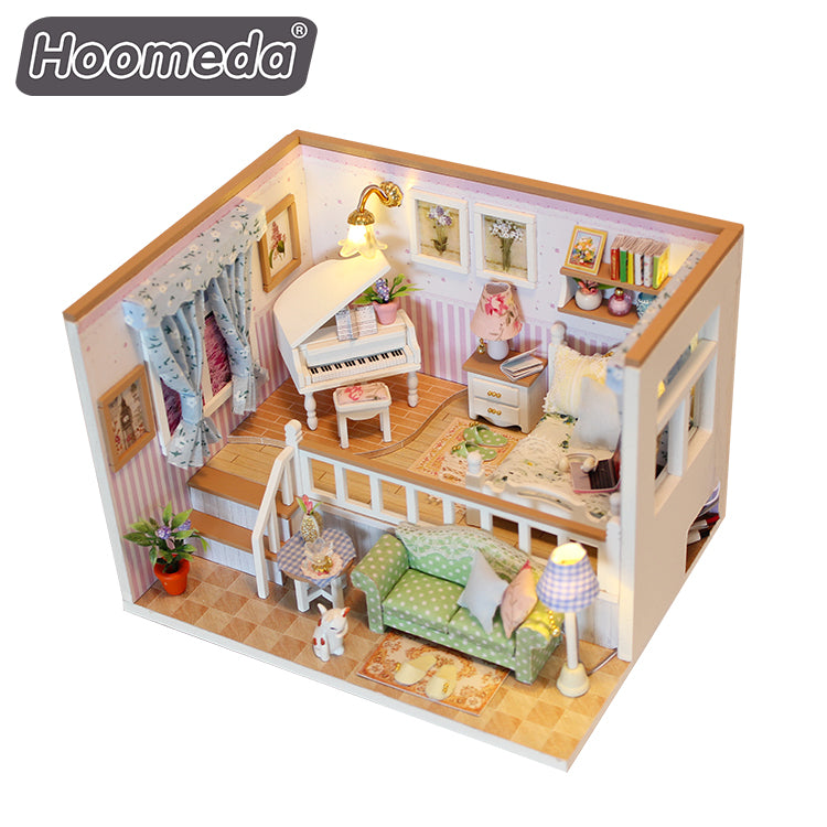 Because of You M026 DIY Miniature Dollhouse Kit with LED Lights