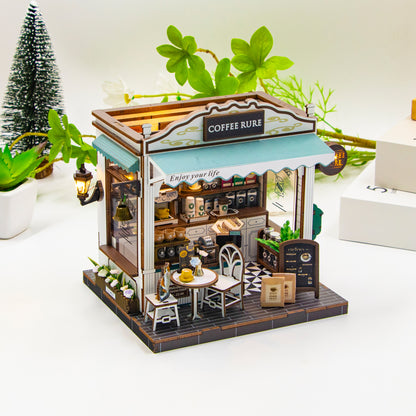 Coffee Rue M2506 DIY Miniature Coffee Shop Kit with Café Accessories