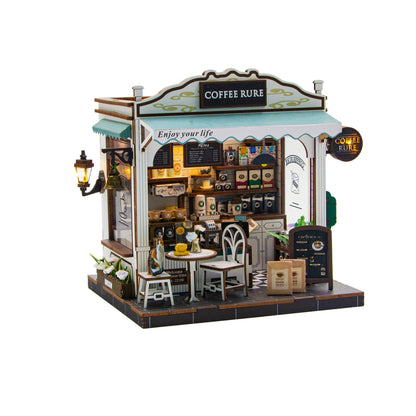 Coffee Rue M2506 DIY Miniature Coffee Shop Kit with Café Accessories