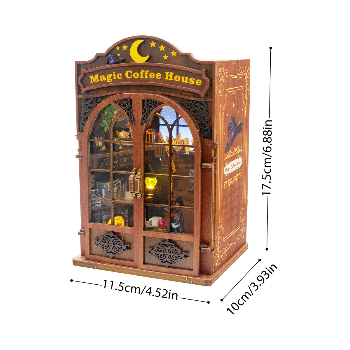 Magic Coffee House M2602 DIY Miniature Book Nook Kit with LED Lights