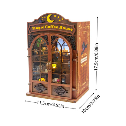 Magic Coffee House M2602 DIY Miniature Book Nook Kit with LED Lights