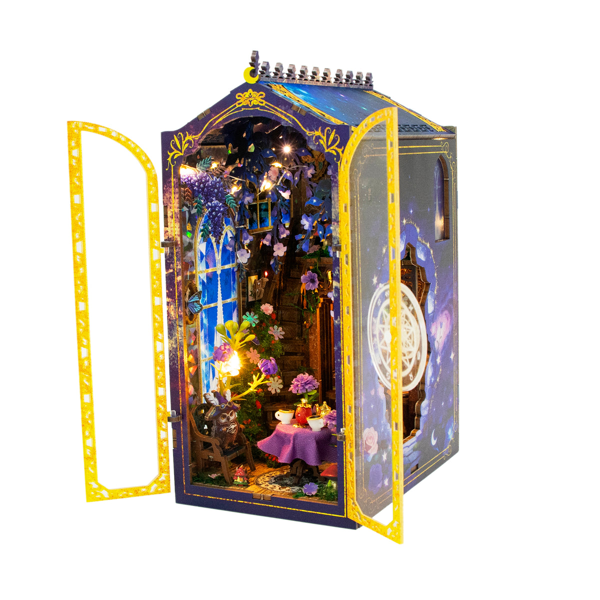 Magic Coffee House M2602 DIY Miniature Book Nook Kit with LED Lights