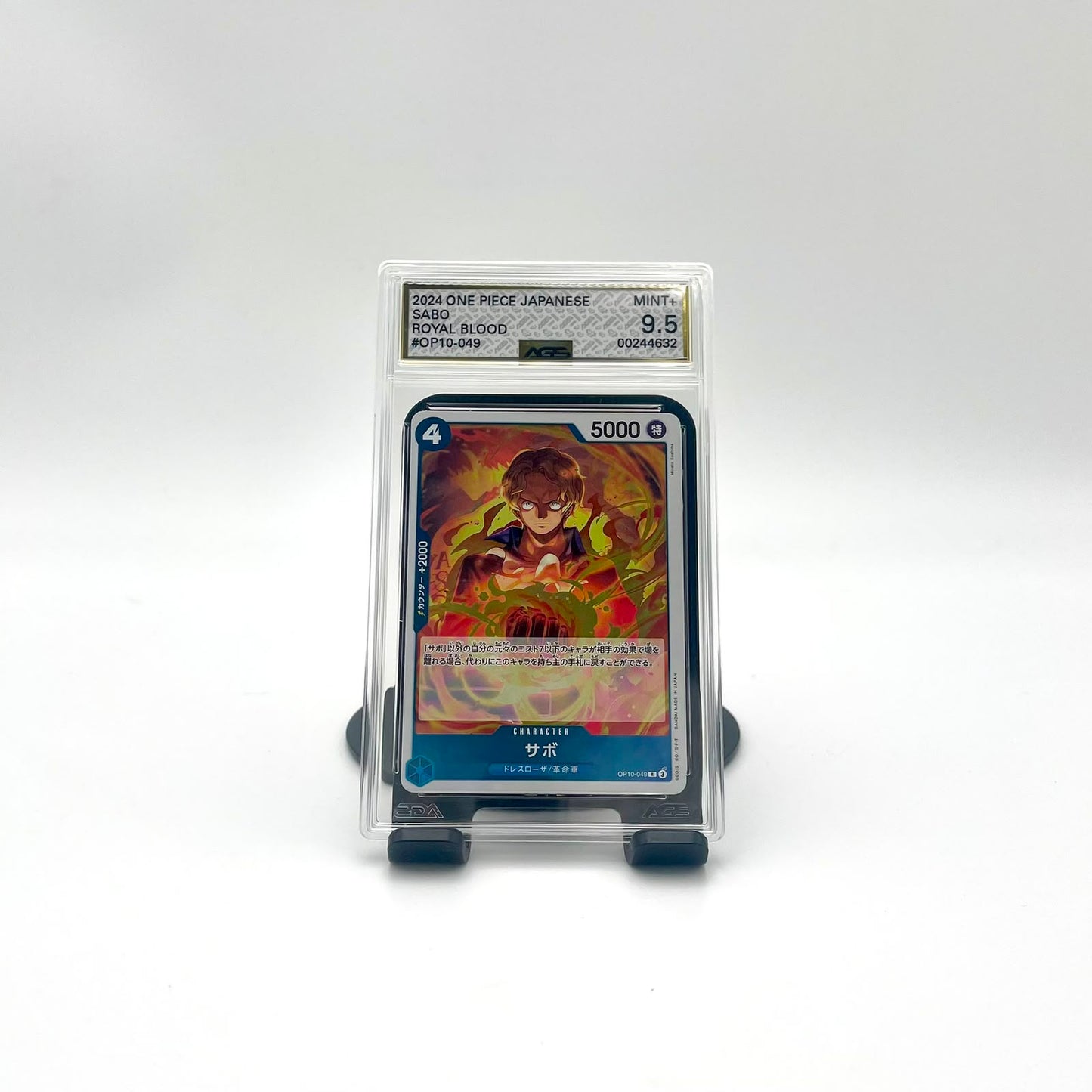 One Piece Card Game Sabo OP10-049 Royal Blood ACS 9.5 Mint+ Japanese Graded Card