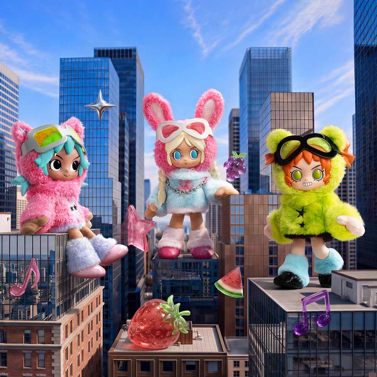 Peach Riot Fruit Punch Series Plush Doll Pendant