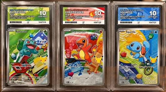 Pokémon First Partner Illustration Collection Series 1 Complete Set ACE 10 Gem Mint Sequential Graded Cards
